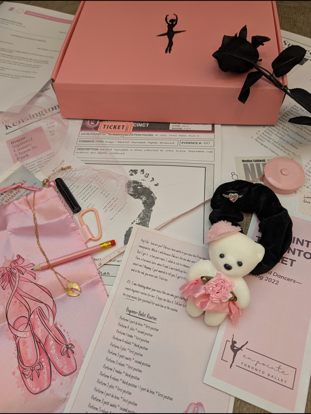 Handmade ballet murder mystery game - Premium cooperative puzzle game